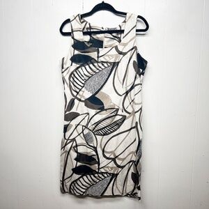 Giorgio Valenti Neutral Floral Party Cocktail Event Wedding Guest Womens Dress M